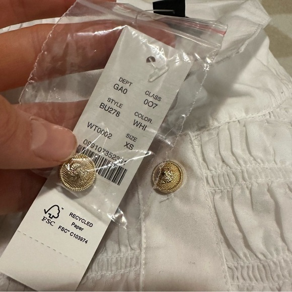 J crew Smocked button-up shirt in cotton-blend voile - Picture 4 of 4